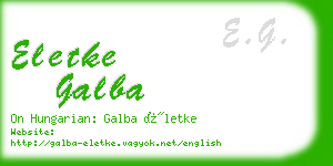 eletke galba business card